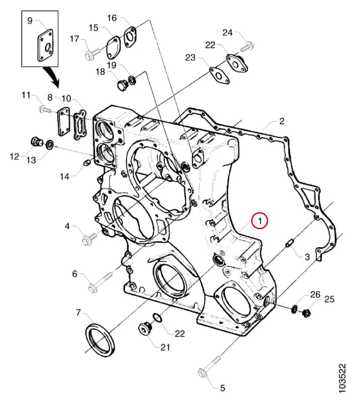 TIMING GEAR COVER 1101530