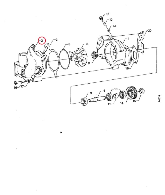 WATER PUMP HOUSING 1322285