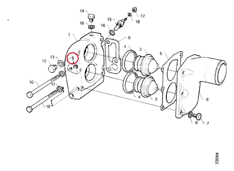 THERMOSTAT HOUSING 1332095