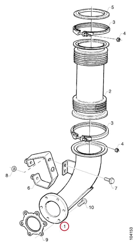 EXHAUST BEND 1338109
