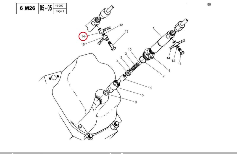 FUEL LEAK MANIFOLD 6P15 13521550M