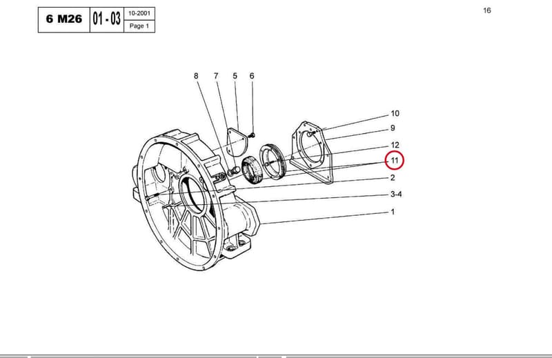 REAR SEAL RING ASSEMBLY 13583491P