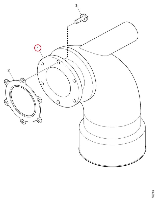 EXHAUST BEND 1359760