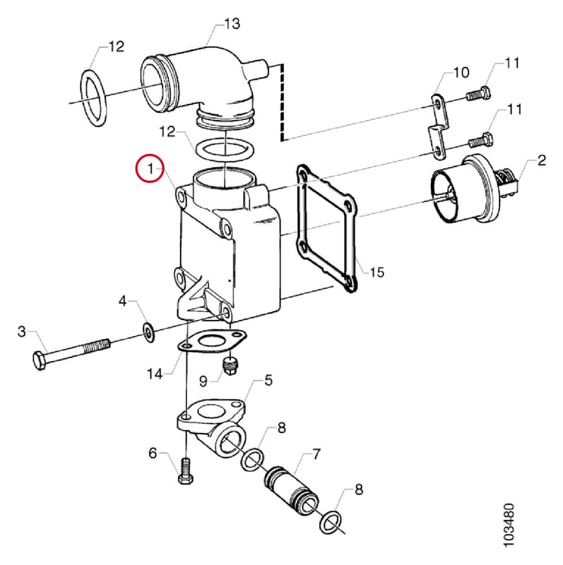 THERMOSTAT HOUSING 1363094