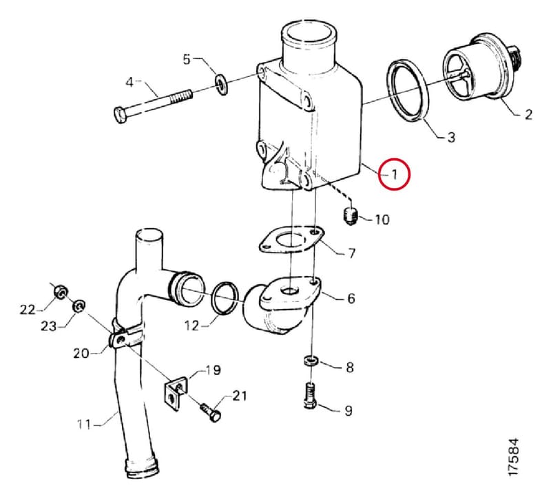 THERMOSTAT HOUSING 1363541