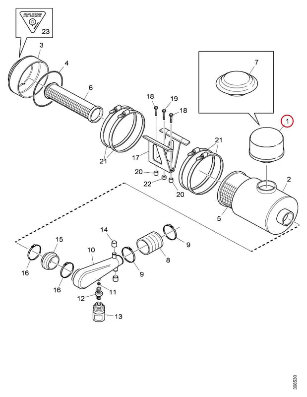 PRE-FILTER (CLEANER) FOR 1386230 1386231