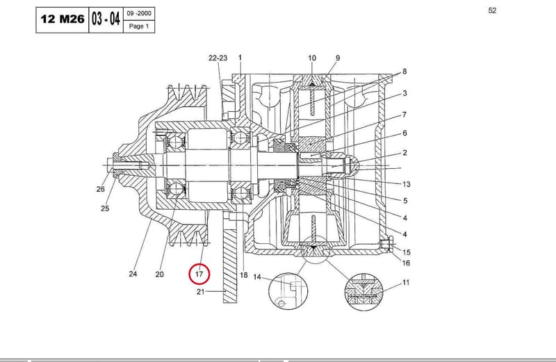 PUMP BEARING 14033150Z