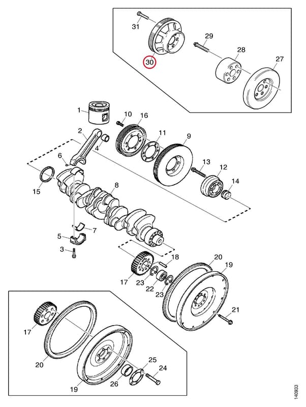 PULLEY RECONDITIONED 1411716