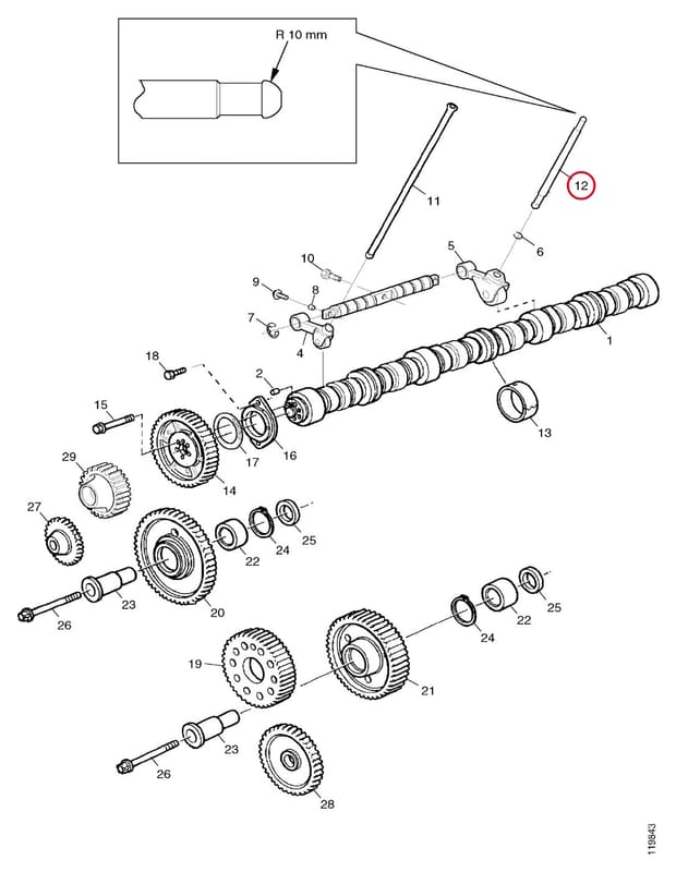 PUSHROD - THIS PRODUCT IS REPLACED! 1439145