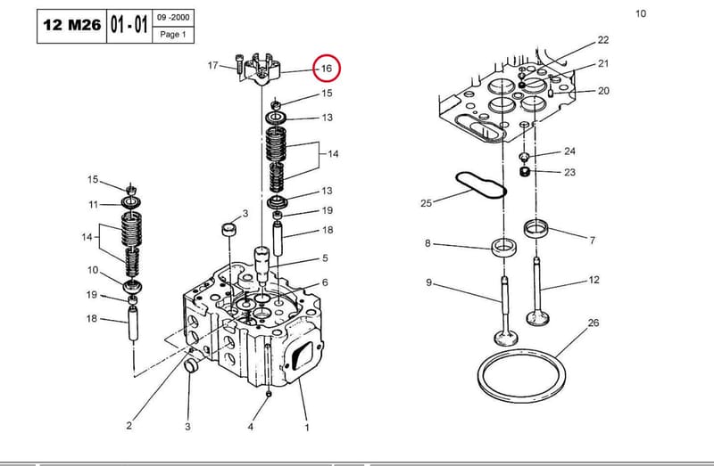VALVE BRIDGE GUIDE 15010330B-CW