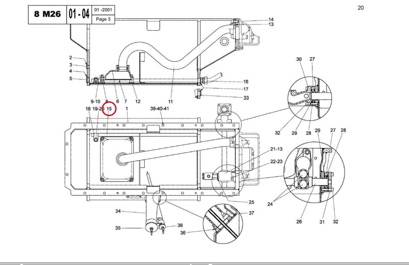 TUBE VIDANGE P8M26SR 15012300S