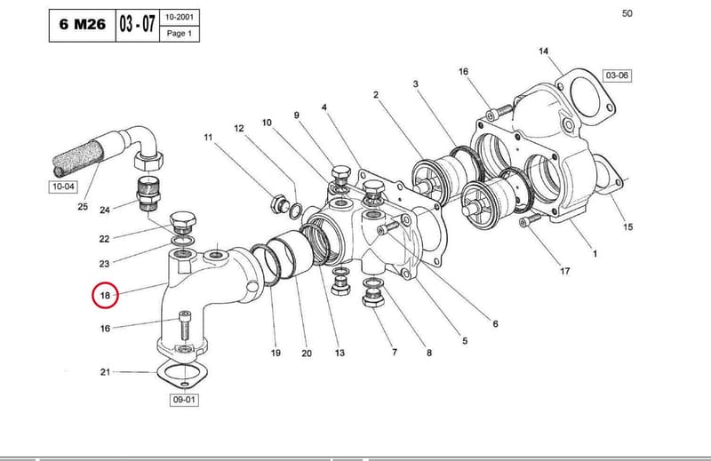 WATER OUTLET ELBOW 15032720N