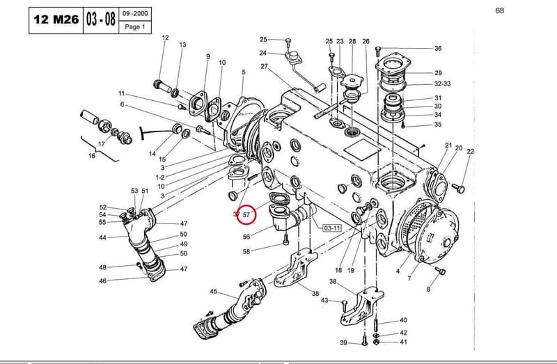 OVAL GASKET E 94 V10 D 62 H1.5 15032870B