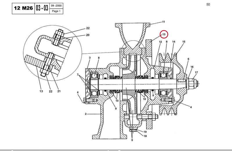 RW PUMP SUPPORT PLATE 15033101C