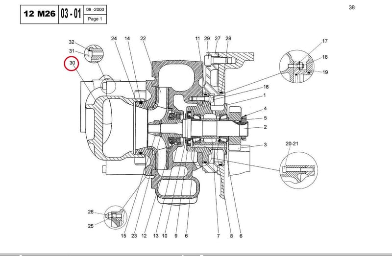 FW PUMP SUCTION TUBE M26 15033900W