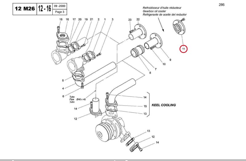 ROUND FLANGE 40 106 RHR T 15034620D