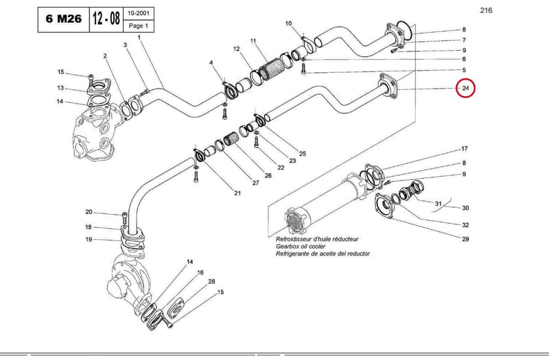 TUBE EAU B.6M26KC_IR3N AR 15034870A