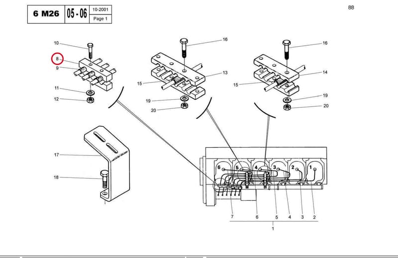 1/2 CLAMP 3 TUBES 15051150W