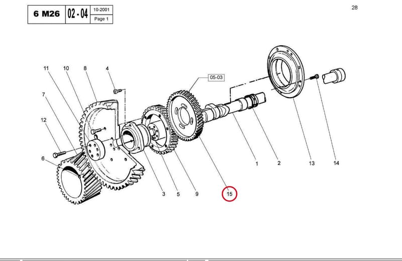 INJ PUMP PINION 15052020R-CW
