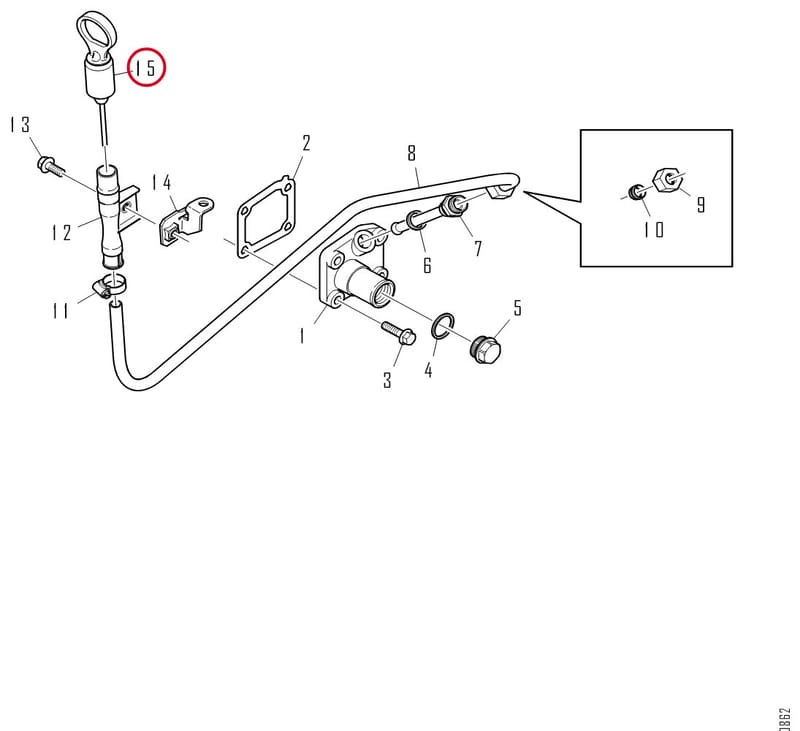 OIL DIPSTICK - 1230MM 1544461