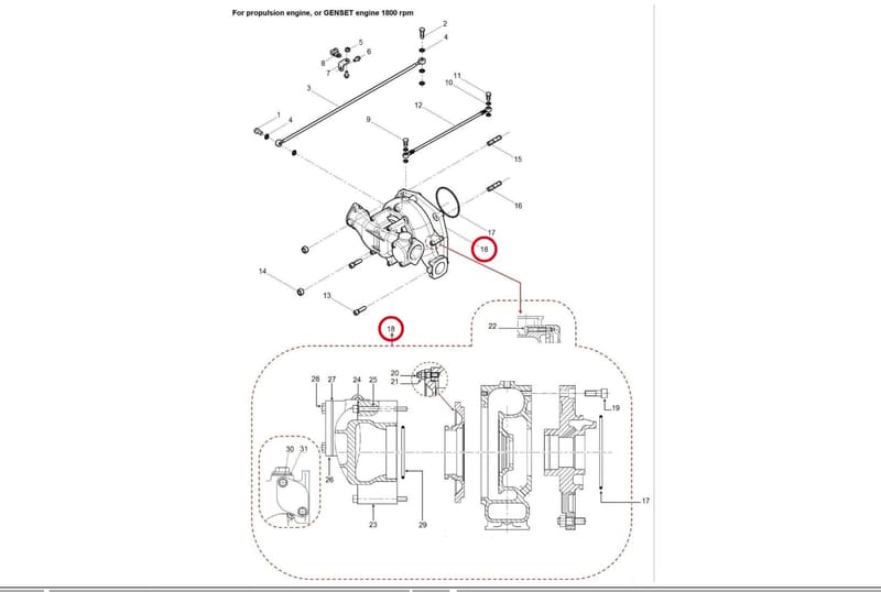 LUBRICATED FRESH WATER PUMP KIT 15535060K