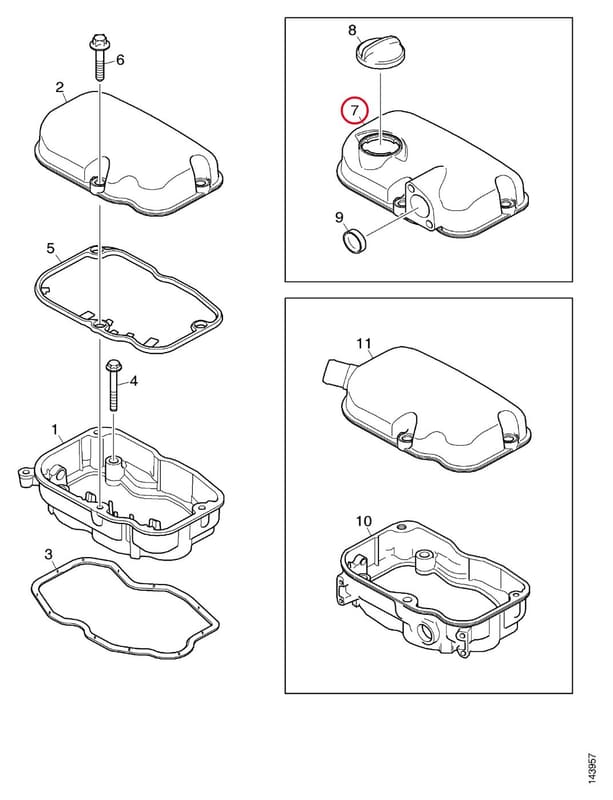 ROCKER COVER RENOVERET 1721074R