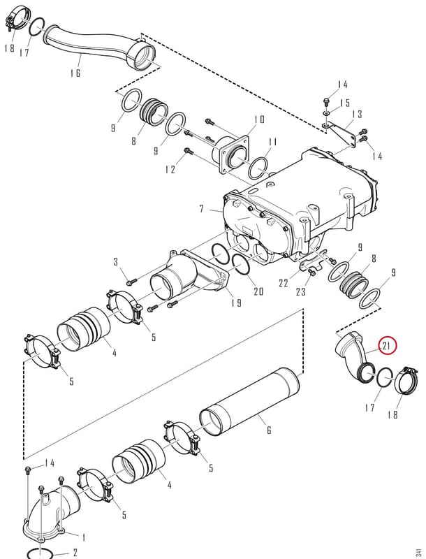CHARGE AIR PIPE 1764613
