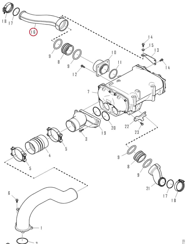 CHARGE AIR PIPE 1764616
