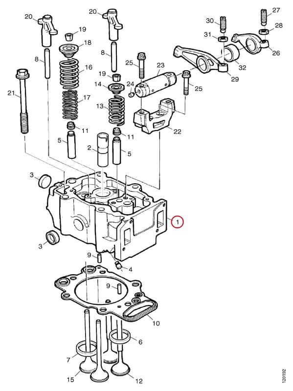 CYLINDER HEAD - THIS PRODUCT IS REPLACED! 1846591