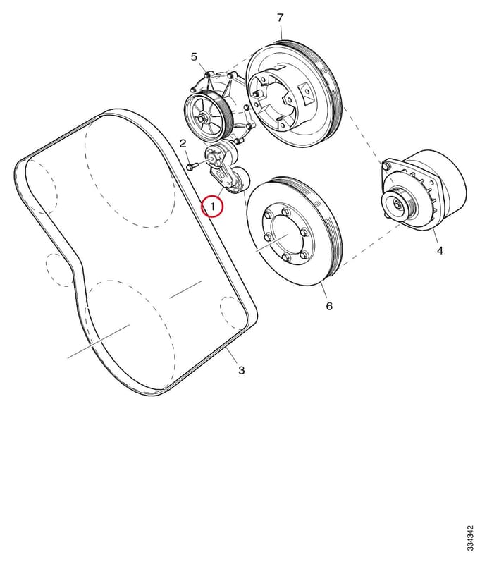 BELT TENSIONER - THIS PRODUCT IS REPLACED! 1859654