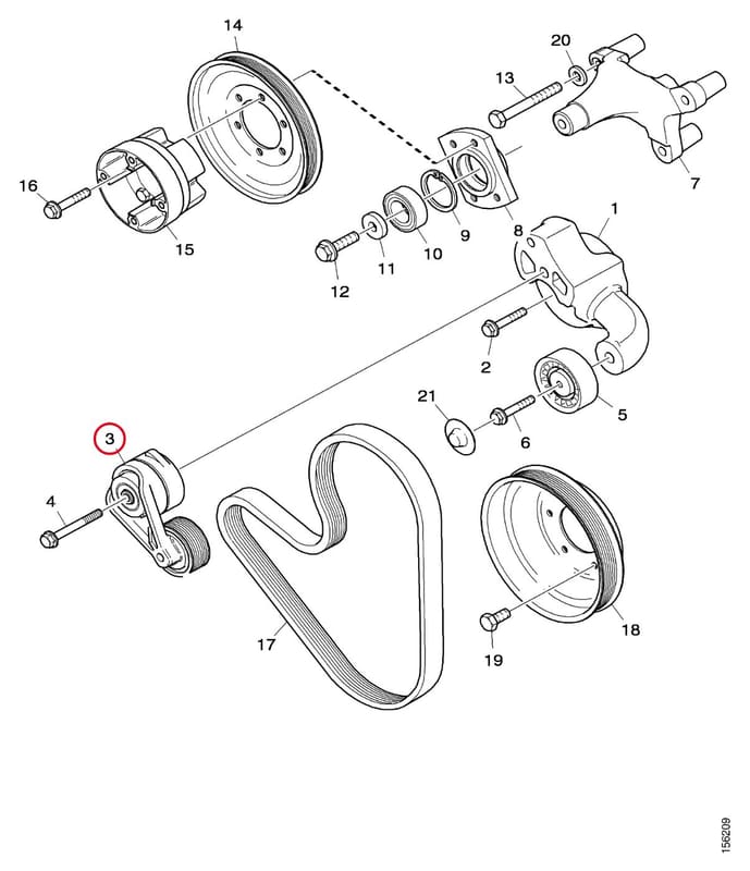 BELT TENSIONER - THIS PRODUCT IS REPLACED! 1859656