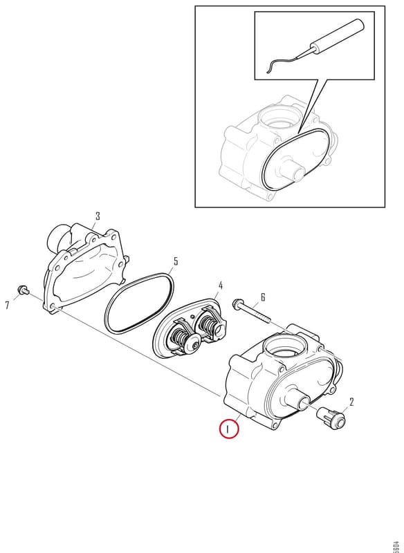 THERMOSTAT HOUSING - THIS PRODUCT IS REPLACED! 1866204