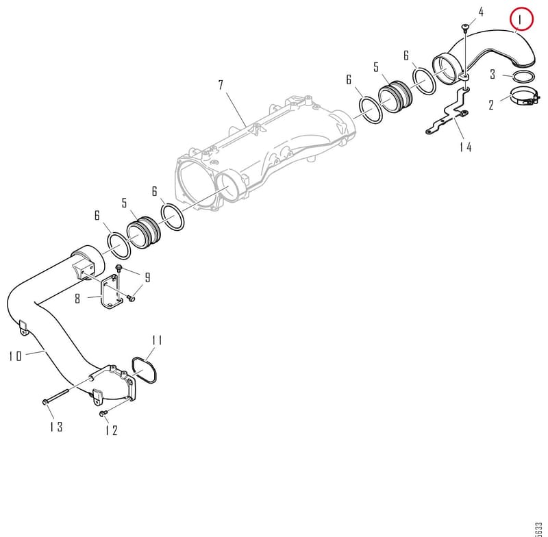 CHARGE AIR PIPE 1866271