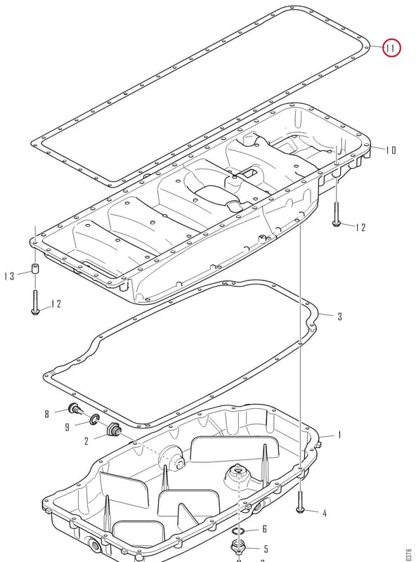 OIL PAN GASKET - THIS PRODUCT IS REPLACED! 1888065