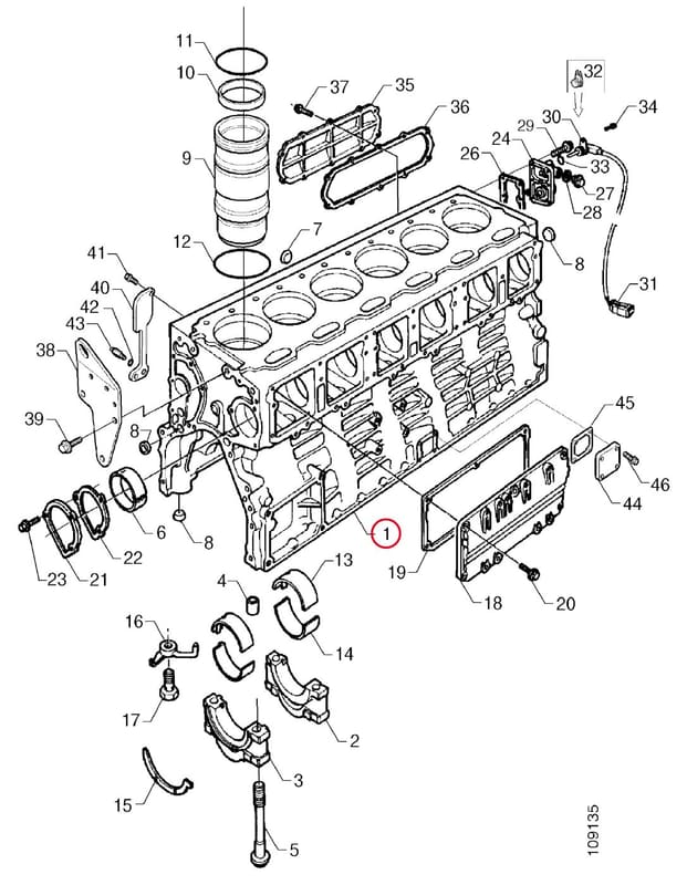 RECONDITIONED ENGINE BLOCK DI12 2055383R