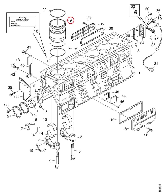 CYLINDER LINER (OSZ +1) 2061836