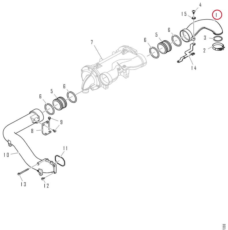 CHARGE AIR PIPE 2079974