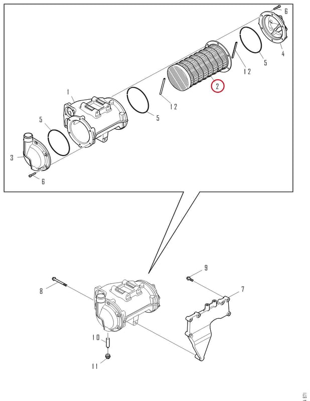 HEATEXCHANGER CORE 2123436