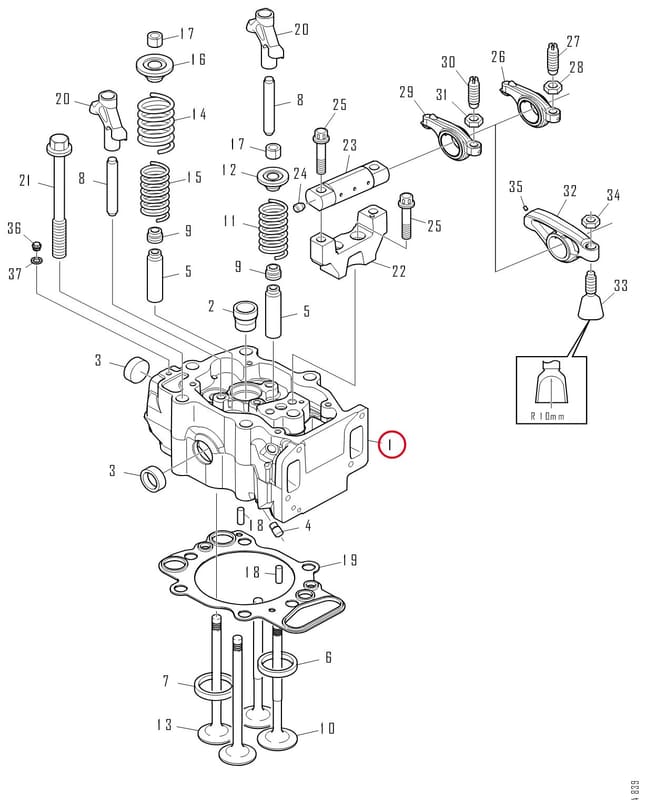 NEW CYLINDERHEAD (POSSIBLE EXCHANGE UNIT 570995R) 2183414