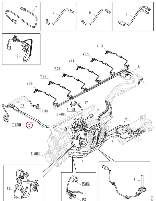 CABLE HARNESS DI 13 FRONT 2190380