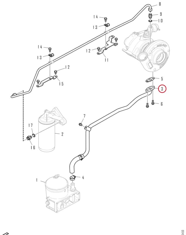 OIL RETURN PIPE 2245789