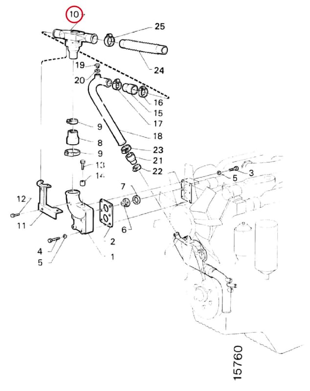 THERMOSTAT HOUSING 241818
