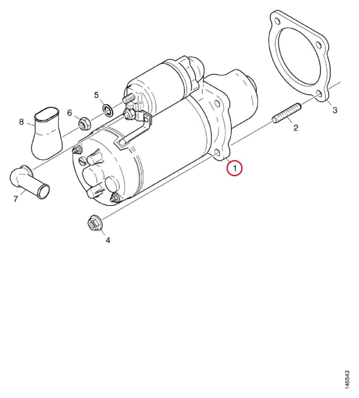 STARTMOTOR 1-POL - THIS PRODUCT IS REPLACED! 369554