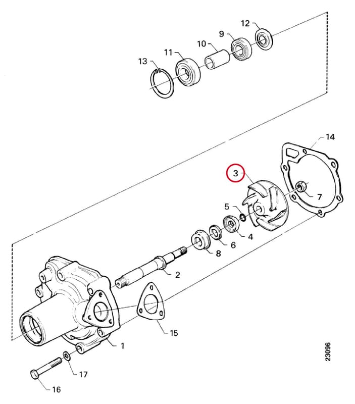 WHEEL PUMP - THIS PRODUCT IS REPLACED! 372310