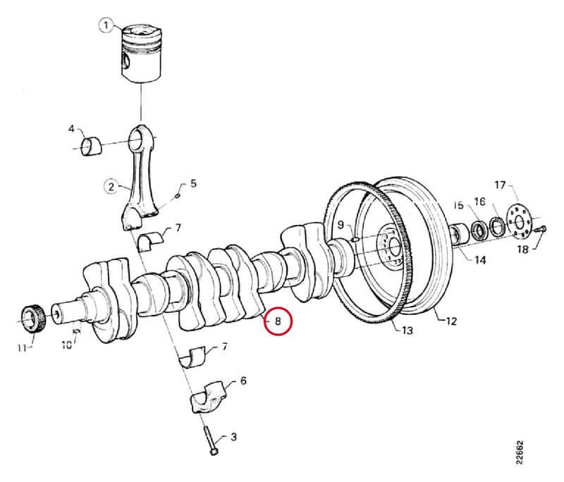 EXCHANGE CRANKSHAFT (WITHOUT DEPOSIT) 570790R