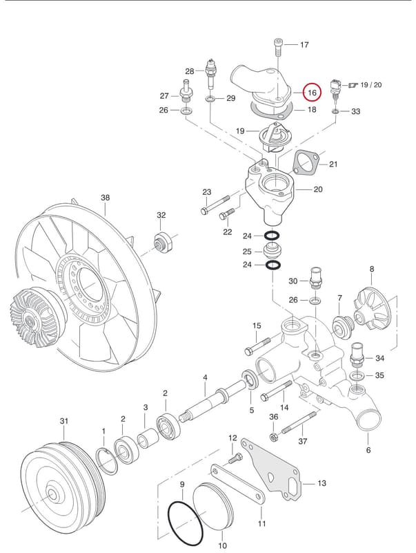 THERMOSTAT HOUSING 8361 20111