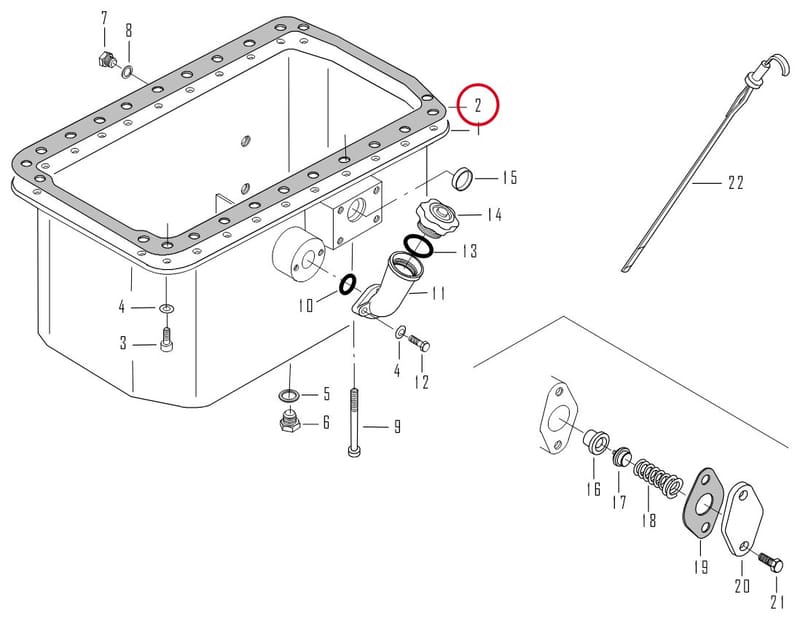 OIL PAN GASKET 8361 36232