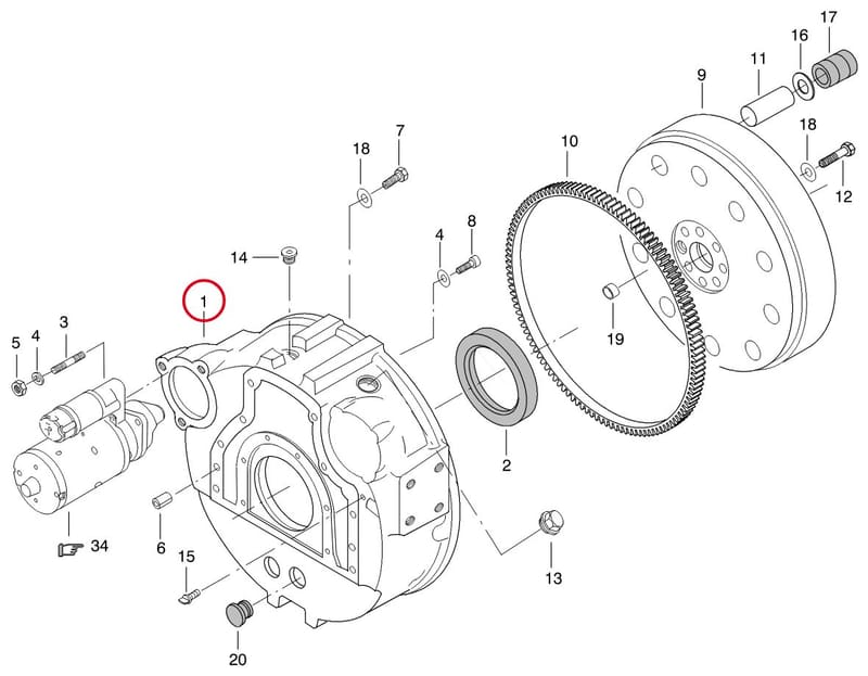 FLYWHEEL HOUSING 8363 28072