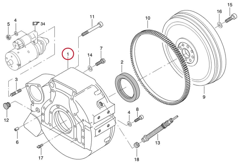 FLYWHEEL HOUSING 8363 52143