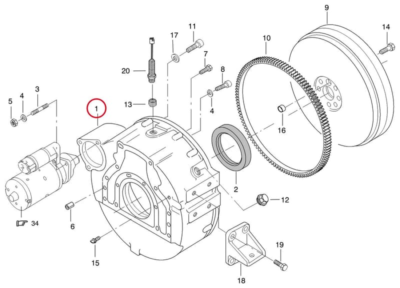 FLYWHEEL HOUSING 8366 47440